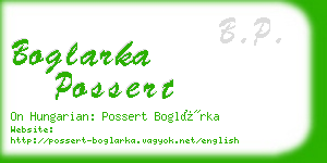 boglarka possert business card